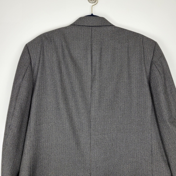 Geoffrey Beene Men's Textured Gray Black Brown Blazer 2 Button Size 42R - Picture 7 of 10